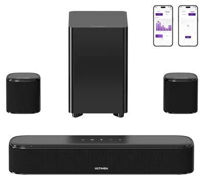 Produktbild von Soundbar – Heimkino-Soundsystem – Surround-Lautsprecher – Subwoofer – Kabellos – 5.1-Kanal – 250 Watt Spitzenleistung