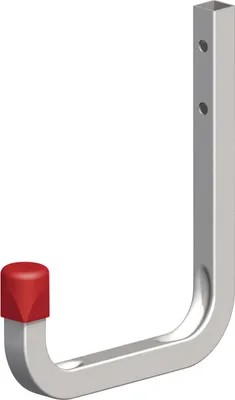 Produktbild von alfer Wandhaken 80 mm 80 x 120 mm Stahl verzinkt Kappe rot
