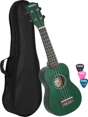 Produktbild von Soprano Ukulele Linden Green (incl. Bag unpadded, 3 Picks)