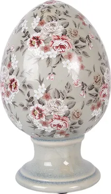 Obrázek produktu pro Clayre & Eef Dekorativní vejce Ø 15x24 cm Šedá keramika