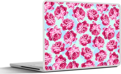 Produktbild von MuchoWow® Laptop Aufkleber Sticker Cover Blumen - Rosen - Muster 40x30 cm - Laptop Dekoration - Selbstklebend