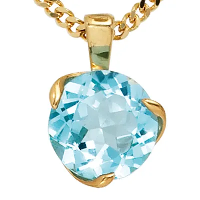 Produktbild von JOBO Anhänger 585 Gold Gelbgold 1 Blautopas