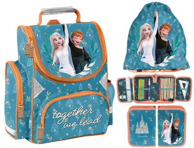 Produktbild von Schulranzen Set 3 teilig Tornister Mädchen Frozen Anna Elsa Türkis