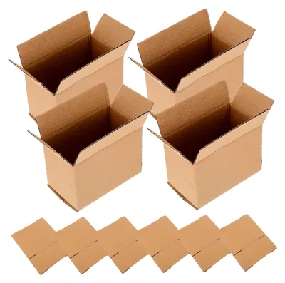 Produktbild von 10 Stück stabile Wellpappe Verpackungen wiederverwendbar für Versand, Umzug und Lagerung kleine Kraftpapierkartons