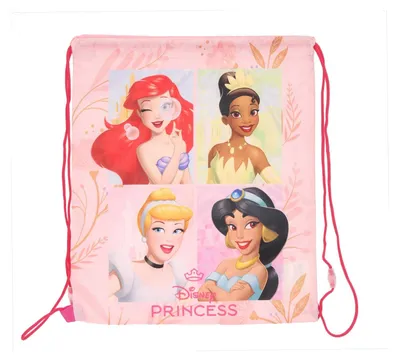 Immagine prodotto di Borsa sportiva Disney Princess - borsa da ginnastica per bambini, ideale per la scuola e il tempo libero