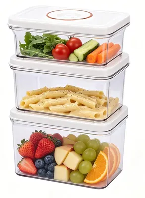Image de Elzusha - Ensemble de 3 boîtes de rangement réutilisables et hermétiques