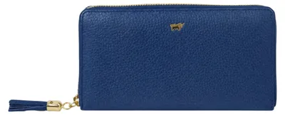 Image de Portefeuille ALESSIA, portefeuille à fermeture éclair, 18 compartiments pour cartes, bleu, pour femmes, en cuir
