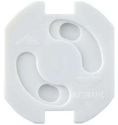 Productafbeelding van Stopcontactbeveiliging - Zelfklevend - 3,2 x 0,3 x 3,6 cm - Wit - Set van 10 stuks