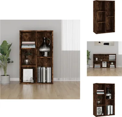 Produktbild von vidaXL Bücherregal/Sideboard Räuchereiche 50x25x80 cm Holzwerkstoff - Bücherregale & Bücherschränke