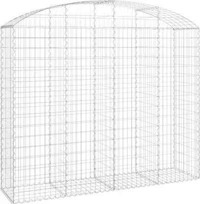 Obrázek produktu pro vidaXL Gabion s vysokým obloukem 200x50x160/180 cm Pozinkované železo