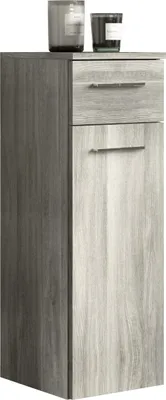 Image de Étagère en bois Rootz - Argent fumé - Étagère écologique -  - Environ 30 x 85 x 31 cm