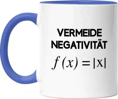 Produktbild von Vermeide Negativität Tasse Blau Lustige Geschenkidee Mathematiker Physiker Formeln Studium