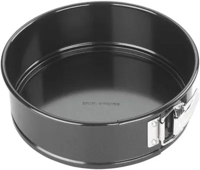 Productafbeelding van Ronde Springvorm 20 cm Professionele Kwaliteit Koolstofstaal met Antiaanbaklaag en Afneembare Bodem voor Taarten, Vlaaien en Cheesecakes