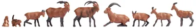 H0 Alpentiere – 1:87, Kunststoff, handbemalt, 1 Figur