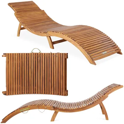 Immagine prodotto di CASARIA Lettino Prendisole in Legno Acacia