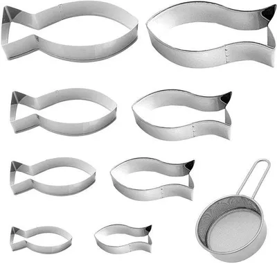 Produktbild von Silberne Biscuitformset, 9 Stück, mit Zuckerstreuer