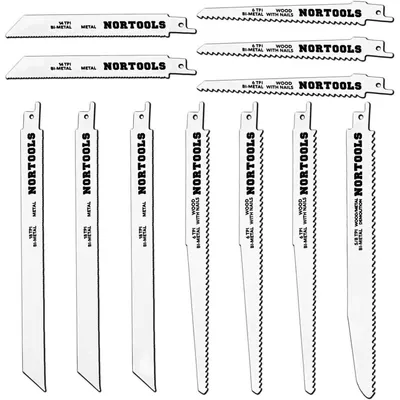 Produktbild von BIM Säbelsägeblätter Set 12 Stück für Holz & Metall, kompatibel mit Bosch, Makita, Dewalt