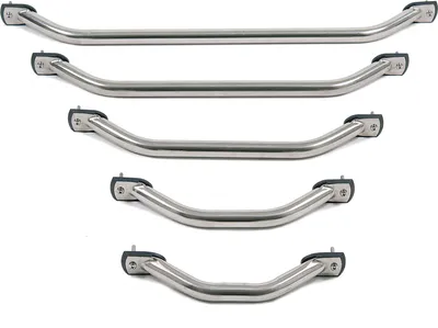 Produktbild von Edelstahl Handlauf 354 - 708 mm Ø 19, 22, 25 mm mit Unterleg-Gummi Größe: 354 mm Ø 19 mm