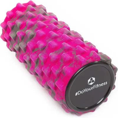Produktbild von Faszienrolle / Fitnessrolle - ca. 33x14cm - Massagerolle "Ishana" pink-grau