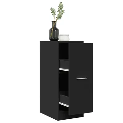 Zdjęcie produktu dla Szafka apteczna 40X41X174,5 Cm Materiał drewnopochodny: Czarny / 30 x 41 x 77,5 cm Kolor: Czarny Rozmiar: 30 x 41 x 77,5 cm