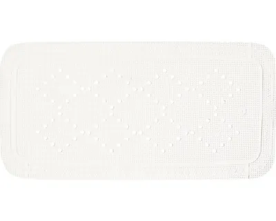 Produktbild von Spirella Duschmatte Badematte Badewannenmatte Badewanneneinlage antibakteriell rutschfest mit Saugnäpfen - Alaska Weiß - ca. 36 x 71 cm