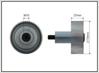 Produktbild von CAFFARO 500479 Umlenkrolle Keilrippenriemen 70mm für HYUNDAI Tucson (TL, TLE) für KIA SPORTAGE (SL)
