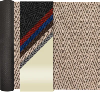 Produktbild von Primaflor Sauberlauf NOBILIS Beige 1,00m x 1,00m - Meterware - Schmutzfangmatte in 6 Farben - Fußmatte mit rutschfestem Gel-Rücken - Antirutsch Läufer