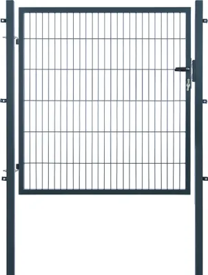 Produktbild von Arvotec Gartentor BxH 150x120 cm mit Schließzylinder und Zaunanschluss Anthrazit Gitterzauntor Stabmattentor Einzeltor Doppelstabmattentor Gartentür