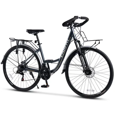 Produktbild von VELORS Cityrad 28 Zoll Trekking Bike City Fahrrad 21 Gang Shimano Tourney Schaltwerk Kettenschaltung City Commuter Citybike Fahrrad Gepäckträger