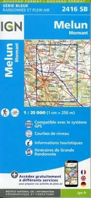 Zdjęcie produktu dla Melun. Mapa topograficzna w skali 1:25 000