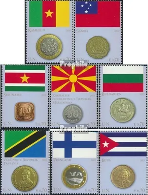 Produktbild von Briefmarken UNO - Wien 2012 Mi 738-745 (kompl.Ausg.) postfrisch Flaggen und Münzen