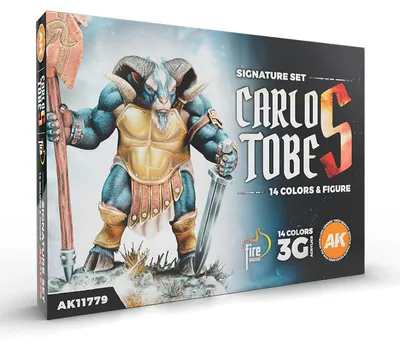 Produktbild von AK Interactive AK11779 - Signature Set. Carlos Tobes - 14 Colors + Figur - Neu