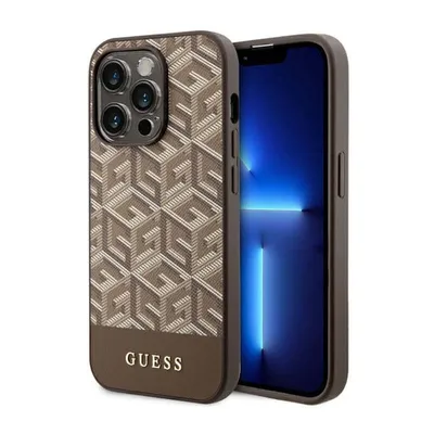 Produktbild von Guess GCube Stripes MagSafe - iPhone 14 Pro Hülle (Braun)
