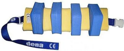 Produktbild von Schwimmgürtel Kinder mit Sicherheitsverschluß 60cm Länge Farbe Blau Gelb