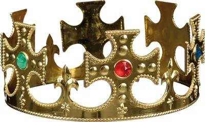 Produktbild von Krone Königskrone gold für Erwachsene KW 60 cm Kostüm-Zubehör