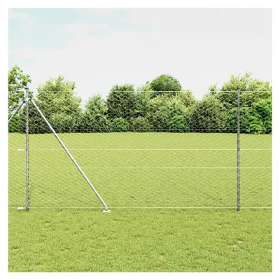Produktbild von Zaunpfosten Silber 100 x 1,5 m (50 mm Maschenweite) Stahl Gartenzaun für Hundezaun, Weidezaun, Gartenzaun und Hühnerzaun