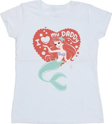 Produktbild von Disney - "The Little Mermaid Daddy" T-Shirt für Damen BI26334 (L) (Weiß)