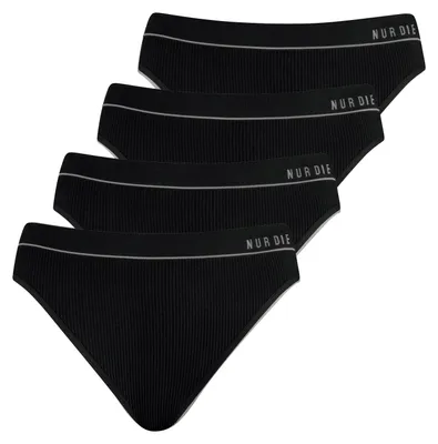 Produktbild von NUR DIE Damen Slip 4-Pack Retro Slip - schwarz - Größe 48-50