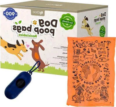Produktbild von Famanu Hundekotbeutelhalter - Biologisch Abbaubar - Beutelspender mit Griffen - Für kleine und große Hunde