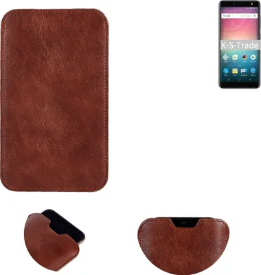 Produktbild von K-S-Trade Schutzhülle Handyhülle kompatibel mit Allview V3 Viper Handytasche Kunstleder Sleeve in braun