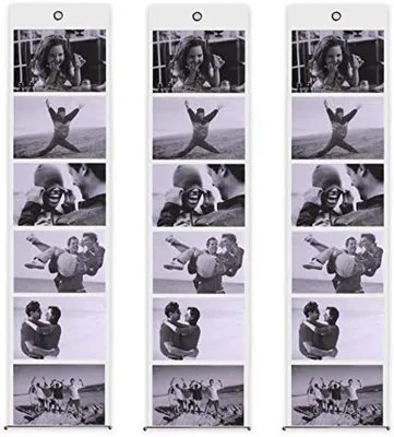 Produktbild von PromoHome® Fotovorhang Set - 3 Transparente Fotohalter für 6 Fotos 10x15 cm