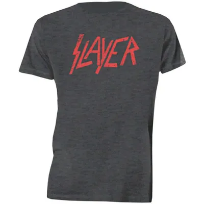 Immagine prodotto di Slayer | Maglietta ufficiale della band | Logo distinto, grande, grigio