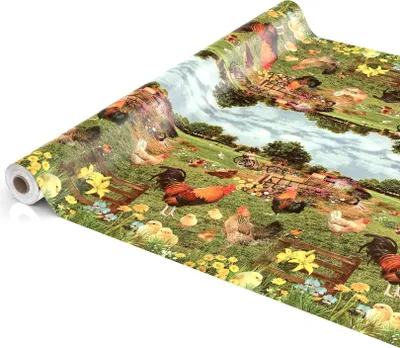 Produktbild von Tischdecke Wachstuch Tiere Grün Robust Wasserabweisend Breite 140 cm Länge 2000 cm