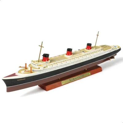 Normandie Kreuzfahrtschiff Modell 1/1250, Metall, mit Ständer