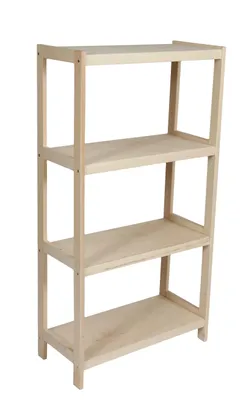 Immagine prodotto di Scaffale a colonna in faggio massiccio, 4 ripiani, 133 × 70 × 33 cm, fino a 60 kg per ripiano, particolarmente robusto, indipendente, per cantine, garage e ripostigli