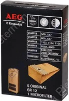 Produktbild von AEG Electrolux 5 Staubsaugerbeutel Gr. 12 + 1 Microfilter, GR12