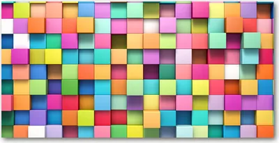 Produktbild von Tulup® Leinwandbild -100x50 cm - Wandkunst - Drucke auf Leinwand - Leinwanddruck  - Sonstige - Mehrfarbig - Bunte Quadrate