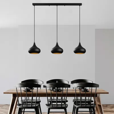 Immagine prodotto di Opviq, Muba - 11554, Lampadario, Nero, CORPO IN METALLO, 140 x 30 x 38 - 126 cm