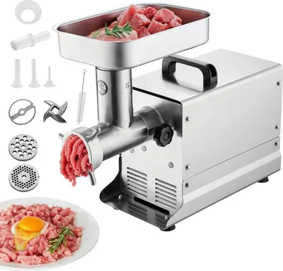 Produktbild von Kommerzieller Elektrischer Fleischwolf - 2,27 kg/Min - Wurstfüllmaschine - 300 W - Hochleistungs Fleischverarbeitung - Küchenmaschine