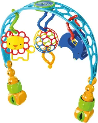 Immagine prodotto di Bright Starts Oball, arco gioco per carrozzina in materiale Oball flessibile e resistente per una facile presa